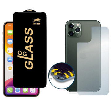 iPhone 11 Pro Safety Bundle: OG Glass + Carbon Fiber Back Sheet - Image 2