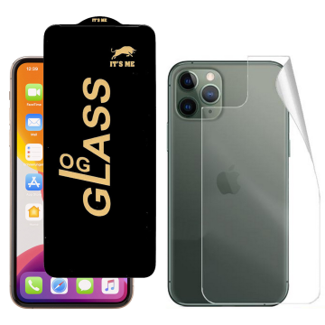 iPhone 11 Pro Transparent Kit: OG Glass + Clear Back Jelly Film - Image 2