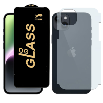 iPhone 14 Protection Combo: OG Glass + Carbon Fiber Back Skin - Image 2