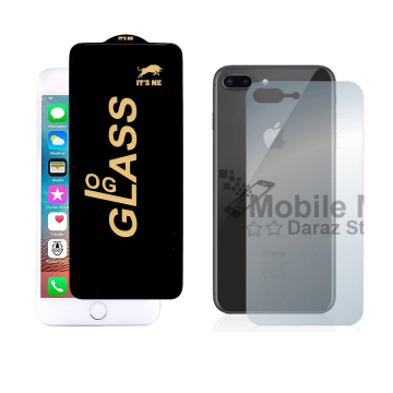 iPhone 8 Plus Combo Deal: OG Tempered Glass + Carbon Fiber Back Skin - Image 2