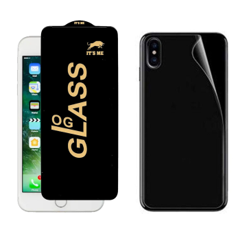 iPhone X Full Body Protection: OG Glass + Back Clear Hydrogel Film - Image 2