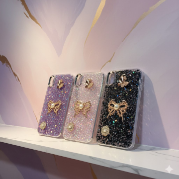 iPhone XR Glitter Butterfly Stone Mobile Cover - Image 2