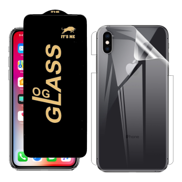 iPhone XS Max 360¬∞ Kit: OG Glass + Clear Back Hydrogel Film - Image 2