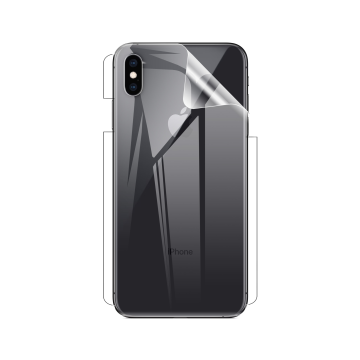 iPhone XS Max Back Clear Jelly Protector - Soft Hydrogel Film - Image 2