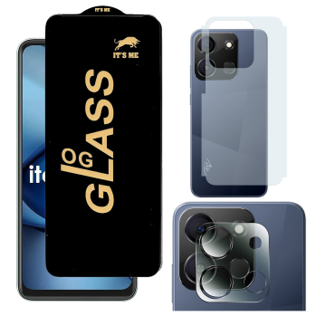 iTel A05s 3-in-1 Kit: OG Glass + Carbon Back Camera Protector - Image 2