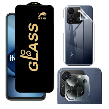 iTel A05s 360¬∞ Clear Kit: OG Glass + Back Jelly Camera Guard - Image 2