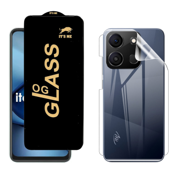 iTel A05s Protection Pack: OG Glass + Clear Back Jelly Film - Image 2