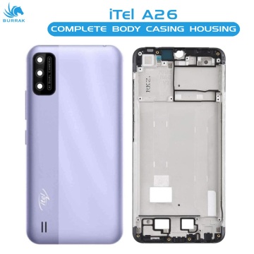 iTel A26 Housing Middle Frame With Side Button and Camera Lens Complete Body Casing Replacement For A26 - Purple - Image 2