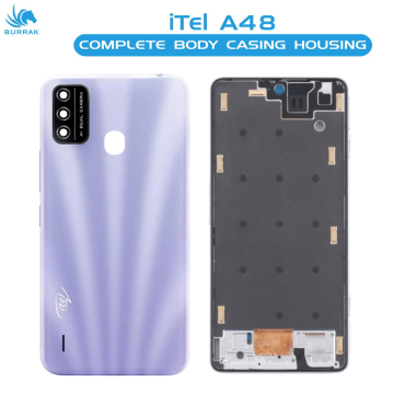 iTel A48 Housing Middle Frame With Side Button and Camera Lens Complete Body Casing Replacement For A48 - Purple - Image 2