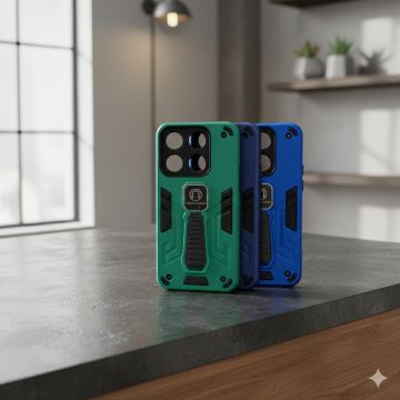 iTel A60 Armor Stand Stylish Hard Case Mobile Cover