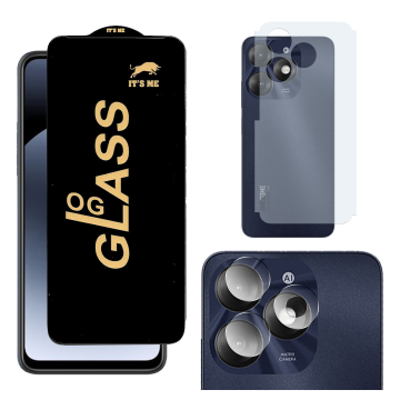 iTel A70 3-in-1 Kit: OG Glass + Carbon Back Camera Protector - Image 2