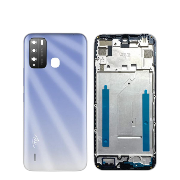 iTel Vision 1 Pro Housing Middle Frame With Side Button and Camera Lens Complete Body Casing Replacement For Vision 1 Pro - Purple - Image 2