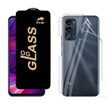 iTel Vision 3 Protection Pack: OG Glass + Clear Back Jelly Film - Image 2