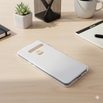 LG G8 ThinQ Matte Style Sides Transparent Silicone Case - Image 2