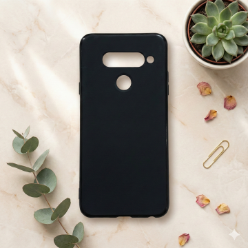 LG V40 ThinQ Plain Matte Back Cover - Soft Silicone Protection Case - Image 2