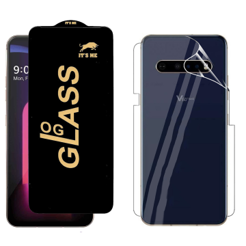 LG V60 ThinQ Protection Pack: OG Glass + Clear Back Jelly Film - Image 2