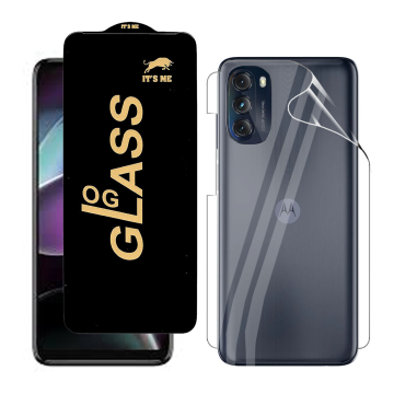 Moto G 5G (2022) Protection Pack: OG Glass + Clear Back Jelly Film - Image 2