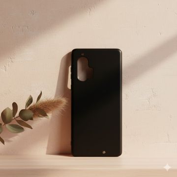 Motorola Edge Plus Soft Plain Black Case For Moto Edge Plus Mobile Cover - Image 2