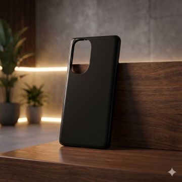 Motorola Edge Plus Soft Plain Black Mobile Cover - Image 2