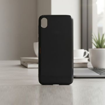 Motorola Moto E6 Soft Plain Black Case Mobile Cover