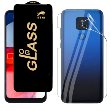 Motorola Moto G Play (2021) Protection Pack: OG Glass + Clear Back Jelly Film - Image 2