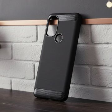 Motorola Moto G Power 2022 Black Carbon Fiber Case - Image 2