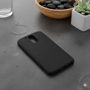Motorola Moto G4 Plus Soft Plain Black Mobile Cover