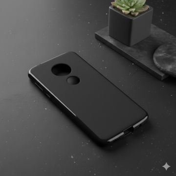 Motorola Moto G6 Play Soft Plain Black Case Mobile Cover - Image 2
