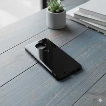 Motorola Moto G6 Soft Plain Black Mobile Cover - Image 2