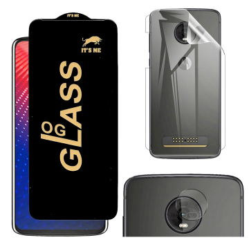 Motorola Moto Z4 360¬∞ Clear Kit: OG Glass + Back Jelly Camera Guard - Image 2