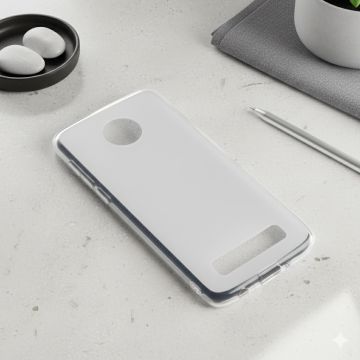 Motorola Moto Z4 Matte Style Sides Transparent Silicone Case - Image 2