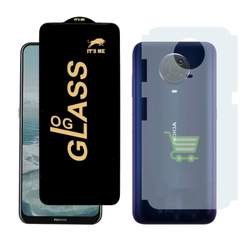Nokia G20 Combo: OG Glass Screen Protector + Carbon Back Skin - Image 2