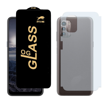 Nokia G21 Combo: OG Glass Screen Protector + Carbon Back Skin - Image 2