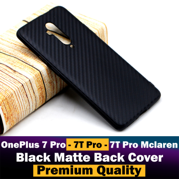 OnePlus 7T Pro Mclaren Soft Plain Black Mobile Cover - Image 2