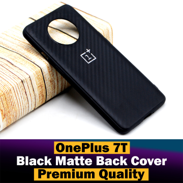 OnePlus 7T Soft Plain Black Mobile Cover - Image 2