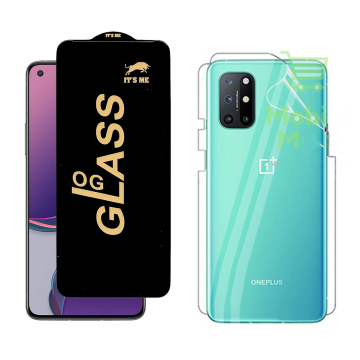 OnePlus 8T Protection Pack: OG Glass + Clear Back Jelly Film - Image 2