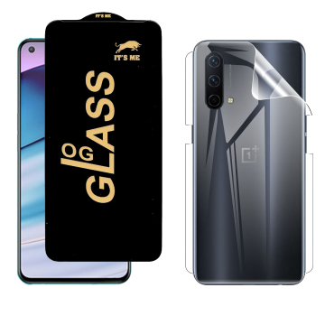 OnePlus Nord CE 5G Protection Pack: OG Glass + Clear Back Jelly Film - Image 2
