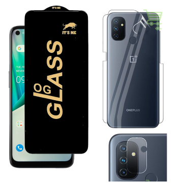 OnePlus Nord N100 360¬∞ Clear Kit: OG Glass + Back Jelly Camera Guard - Image 2