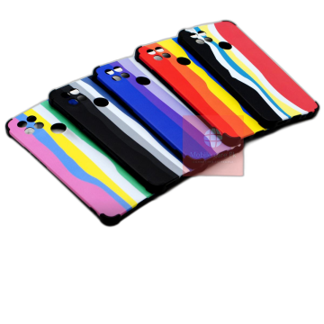 Oppo A15 Rainbow Multicolour 3D Bumper Matte Cover - Image 2
