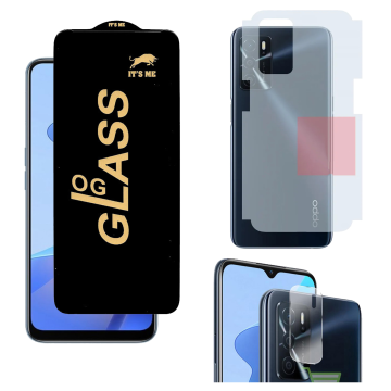 Oppo A16 3-in-1 Kit: OG Glass + Carbon Back Camera Protector - Image 2