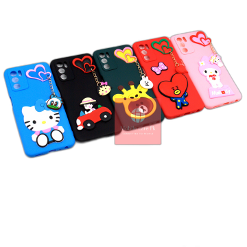 Oppo A16 Back Cover Hello Kitty Braslate Chain Soft A16 Case For Girls - Image 2