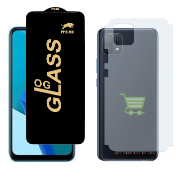 Oppo A16e Combo: OG Glass Screen Protector + Carbon Back Skin - Image 2