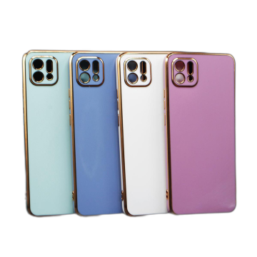 Oppo A16e Golden Border Soft Multi Camera Protection Cover - Image 2