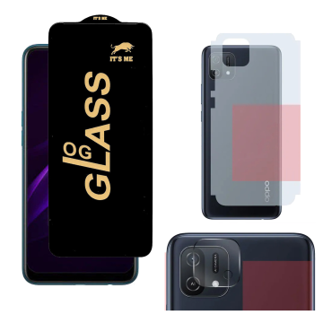 Oppo A16k 3-in-1 Kit: OG Glass + Carbon Back Camera Protector - Image 2