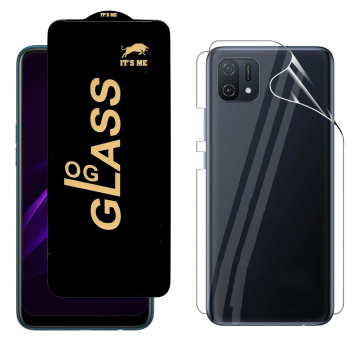 Oppo A16k Protection Pack: OG Glass + Clear Back Jelly Film - Image 2