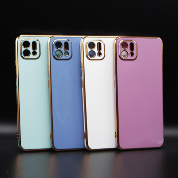 Oppo A16k Soft Multi Camera Protection Golden Border Mobile Cover - Image 2