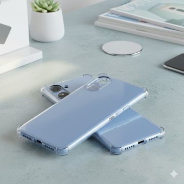 Oppo A17 Transparent Extra Bumper Anti Shock Soft Crystal Clear Case Mobile Cover