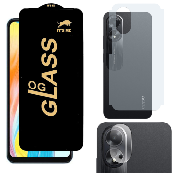 Oppo A18 3-in-1 Kit: OG Glass + Carbon Back Camera Protector - Image 2
