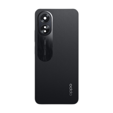 Oppo A18 Housing Middle Frame With Side Button and Replacement Battery Back Door For A18 - Black - Image 2
