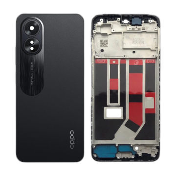 Oppo A18 Rear Complete Body Casing Housing Replacement For A18 - Black - Image 2